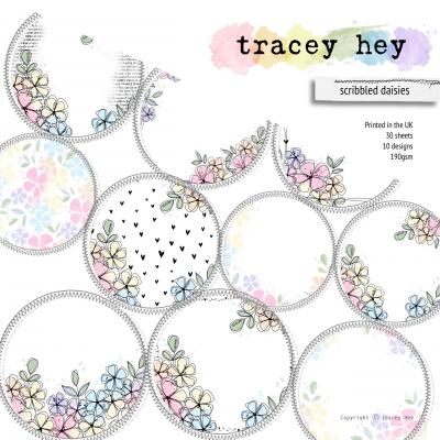 Tracey Hey Paper Pad - Scribbled Daisies